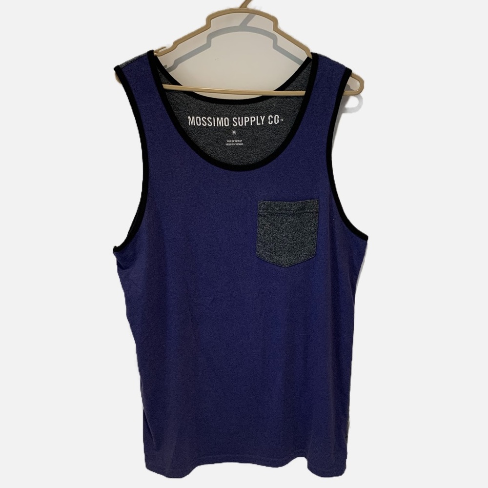 Mossimo Tank top,  Blue and Gray.  Size Medium.  Pre-owned.